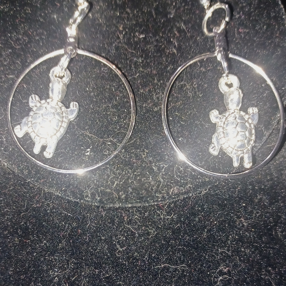 💐Handcrafted Stainless Steel Turtle Earrings.💐